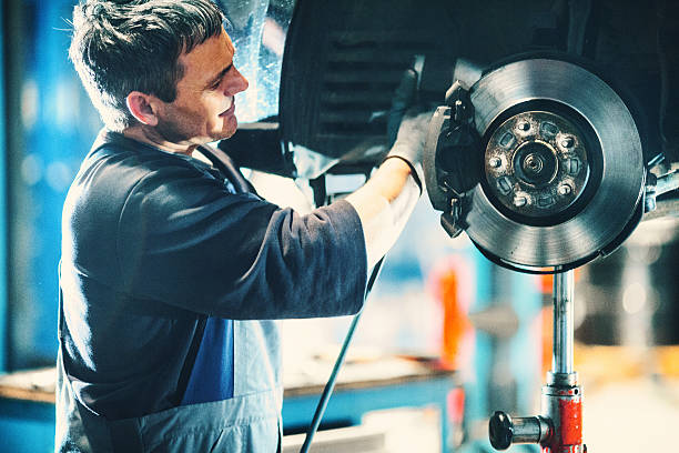Car braking system repair.