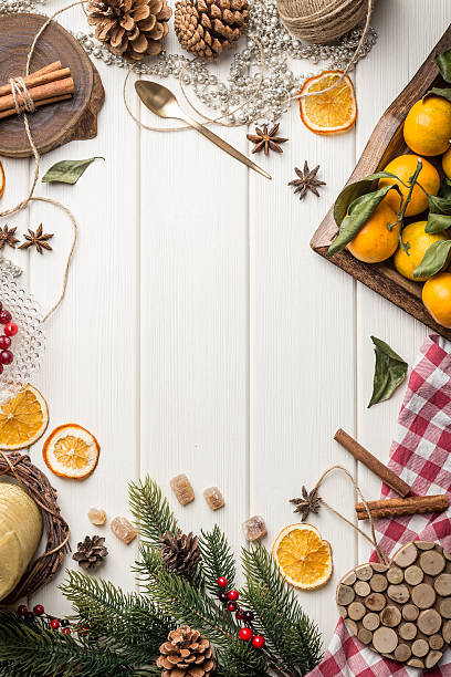 istock Christmas food frame 499316960