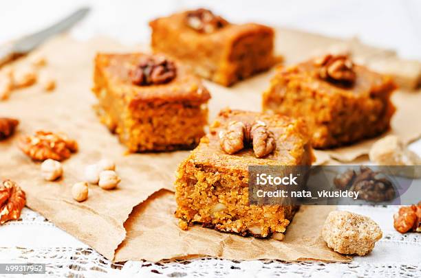 Chickpeas Walnuts Blondies Stock Photo - Download Image Now - Brownie, White Chocolate, Blondie - Dessert Bar