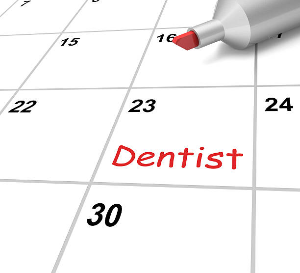 istock Dentist Calendar Means Dental And Teeth Checkup 499330135