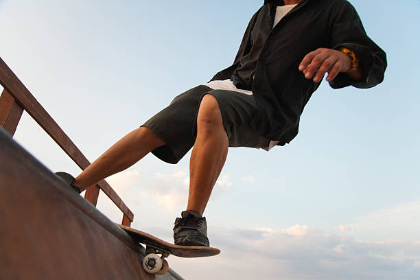 dario1 - extreme skateboarding action balance motion stock-fotos und bilder