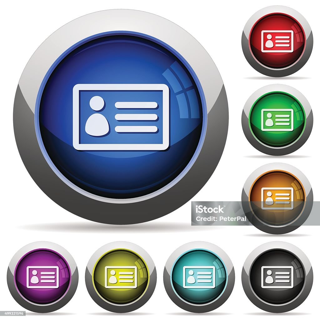 User Id Button Id Card Button Set Stock Illustration - Download Image Now - 2015 ...