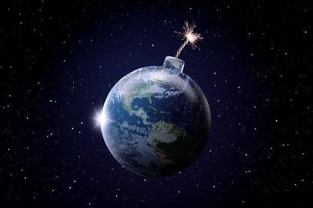 istock Earth bomb on the sky 499332150