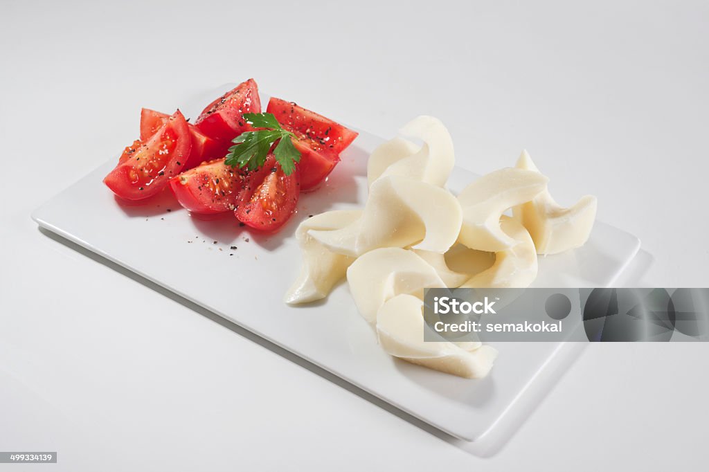 String Cheese na tábua de cortar - Foto de stock de Antepasto royalty-free
