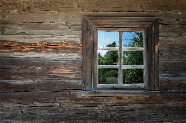 istock Window of old wooden house 499334175