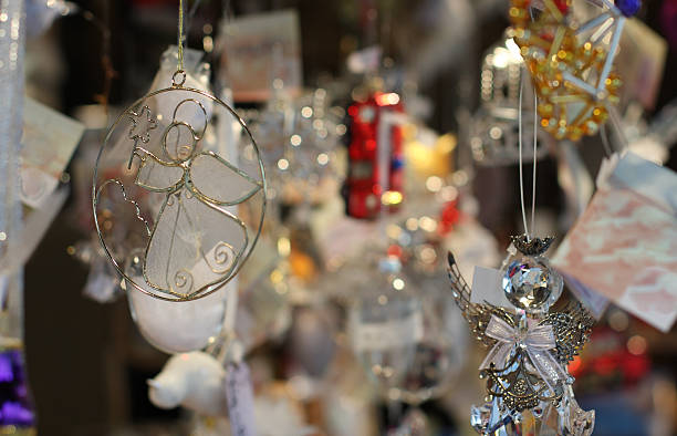 istock Christmas decorations on christmas market 499334406