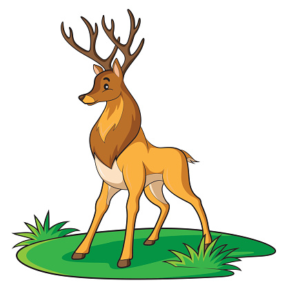 Deer Cartoon Stock Illustration - Download Image Now - Animal, Animal Hair,  Animal Markings - iStock