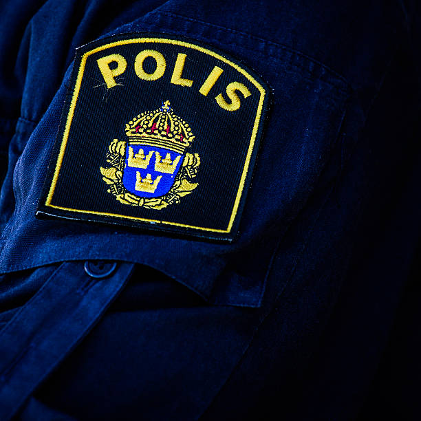 полиция - badge blue crime law стоковые фото и изображения