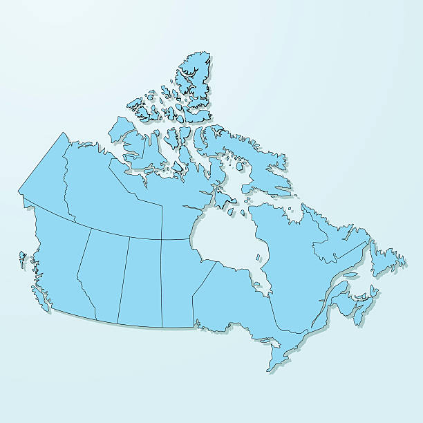 캐나다 블루 맵 사업자는 성능이 저하된 배경기술 벡터 - alberta map canada province stock illustrations