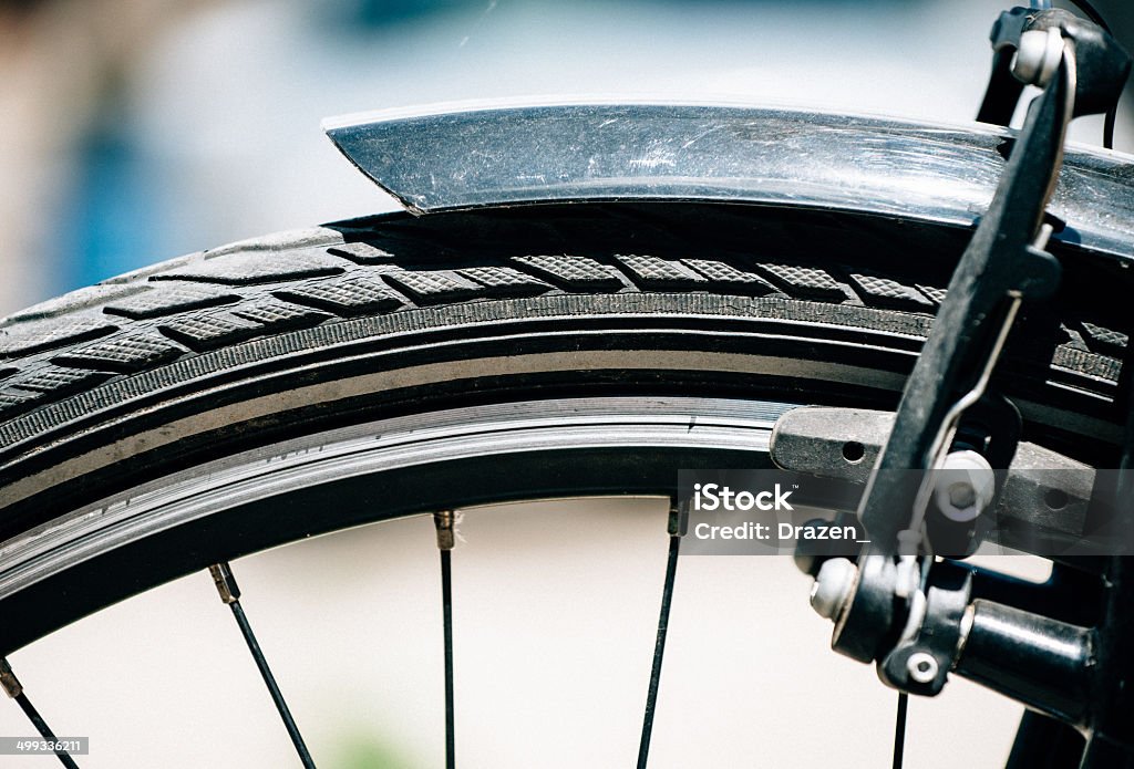 Bicycle Close up of bicycle tire and breaks Cycling Stock Photo