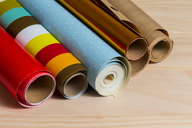 istock rolls of colorful wrapping paper 499336604