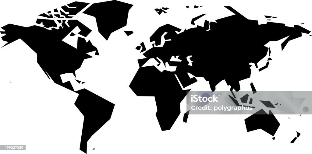 Vector world map Simplistic world map. World Map stock vector