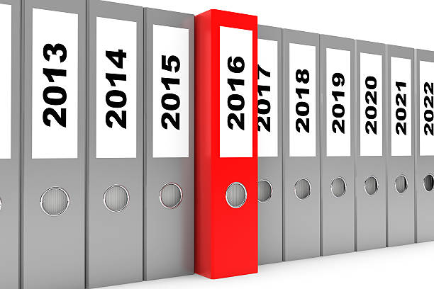 istock Office Folders with New Year 2016 Sign 499337846