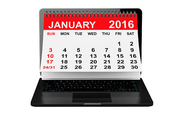 istock January 2016 calendar over laptop screen 499338848