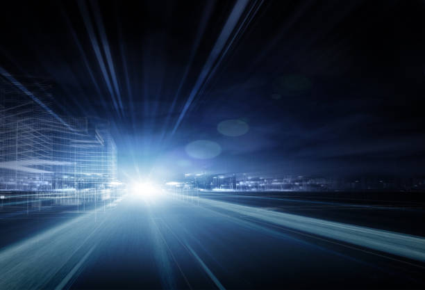 istock Urban highway traffic at night 499339246
