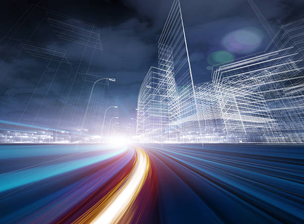istock Urban highway traffic at night 499339448