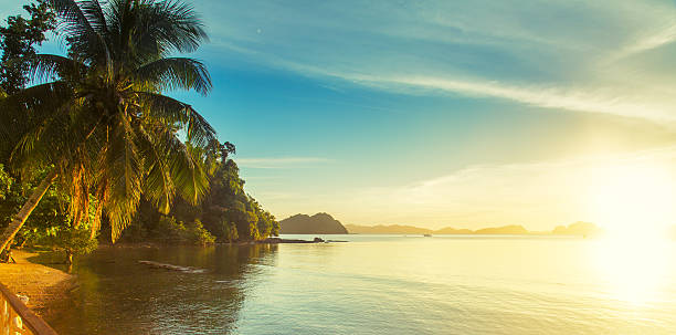 Sunset in El Nido, Philippines Sunset in El Nido, Palawan. Philippines philippines landscape stock pictures, royalty-free photos & images