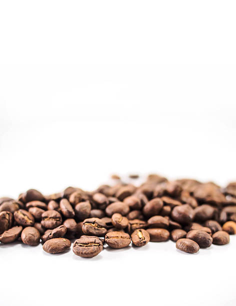 Free Stock Photo of A Pile of Coffee Beans on a White Background ...