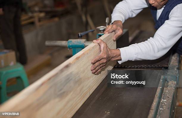 Carpentry Carpenter Working In His Workshop Stock Photo - Download Image Now - 2015, Activity, Adult