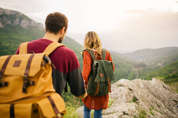 istock Couple of hikers 499342706