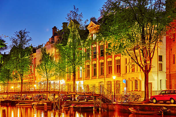 istock Beautiful Amsterdam city at the evening time. 499343326
