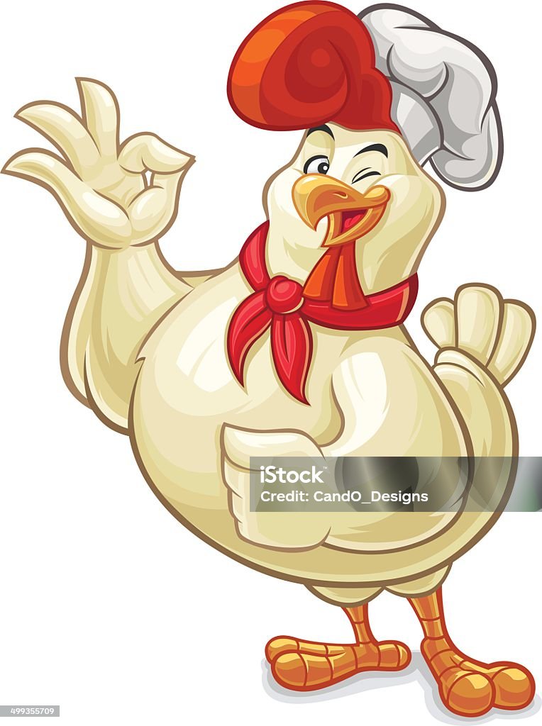 Pollo bianco-Chef - arte vettoriale royalty-free di Pollo