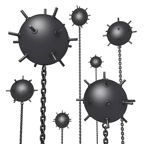 istock 3d Collection of underwater mines 499355883