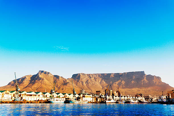 istock Classic view of Table Mountain and Cape Town's Waterfront district 499357647