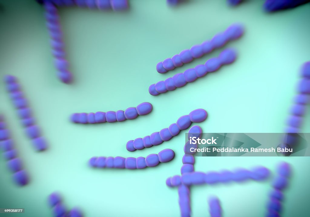 Pneumocoque, les bactéries œuvres d'art originales - Photo de Agent pathogène libre de droits
