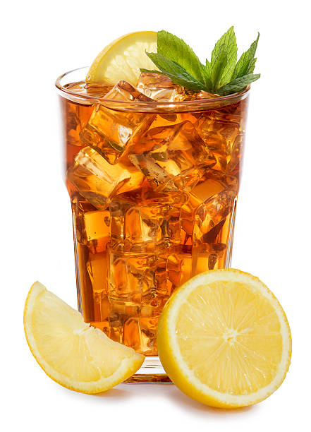 Premium PSD  Ice lemon tea cold beverage isolated image isolated image