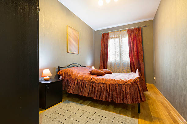 istock Interior of a hotel bedroom 499365676
