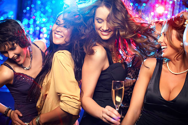 Party time Cheerful girls living it up on the dance floor ladies night stock pictures, royalty-free photos & images