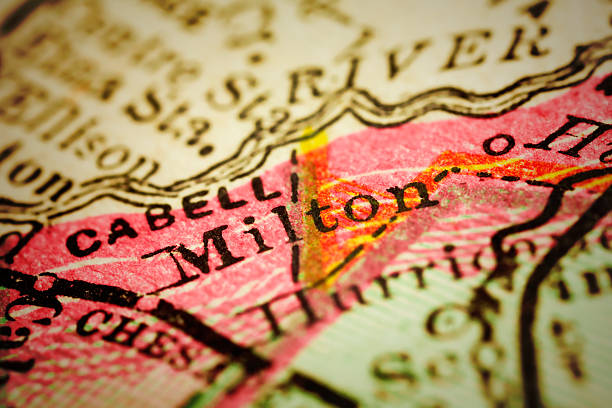 istock Milton | West Virginia on an Antique map 499368272