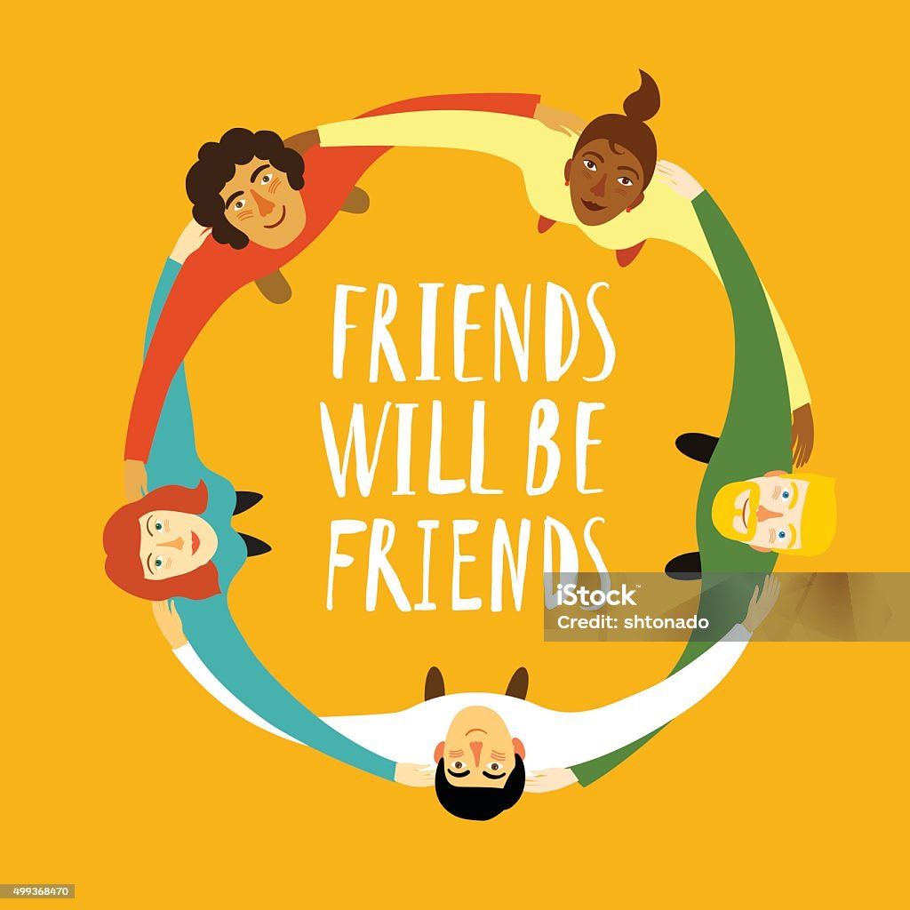 Group Of Young People In Circle Stock Illustration - Download Image Now -  Unity, Togetherness, People - iStock