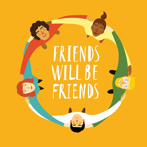 186,019 Friends Together Illustrations & Clip Art - iStock | Group of friends  together, Group friends together, Friends together outside