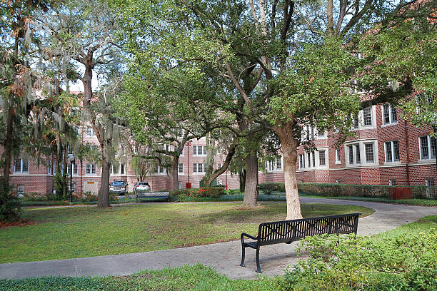 Murphree Hall Student Housing and Courtyard in Gainesville, Florida, USA