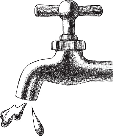 Vector illustration of faucet.