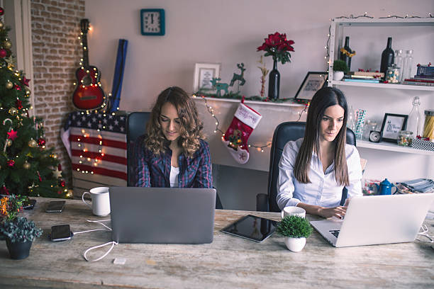 istock Young women working at home office or co-working space 499371188
