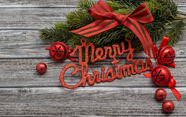 istock Christmas decorative design background, top view 499372460