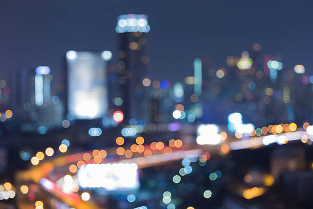 istock Abstract blurred city and road downtown 499373782