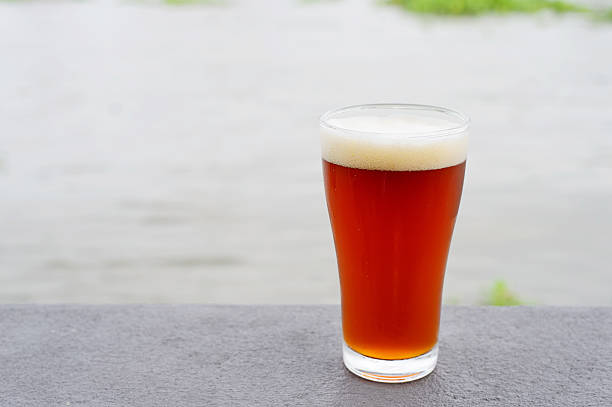 Craft beer in the glass