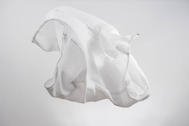 White shirts fabric flying, studio shot , scarf motion