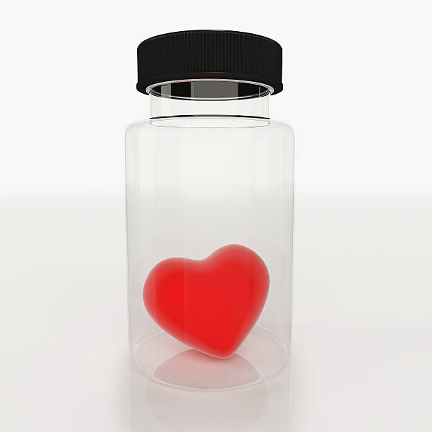 istock Heart in glass bottle. 499377712