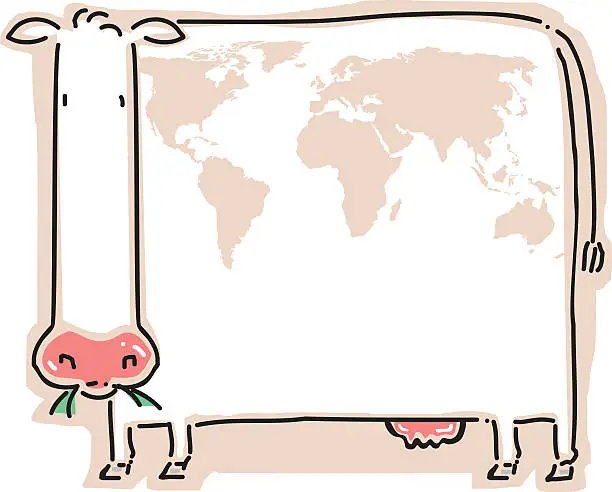 Vector illustration of World dairy consumption