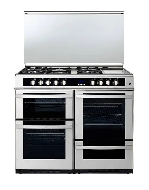 Stainless Steel Stove (isolated with clipping path over white background)