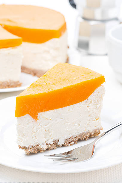 istock cheesecake with pumpkin jelly, vertical 499378963
