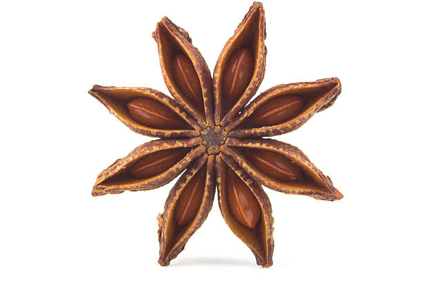 istock Star anise, badiane spice isolated on white background 499379085