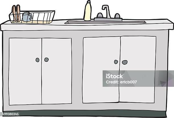 Isolated Kitchen Sink Stock Illustration - Download Image Now - Bottle, Cabinet, Cartoon