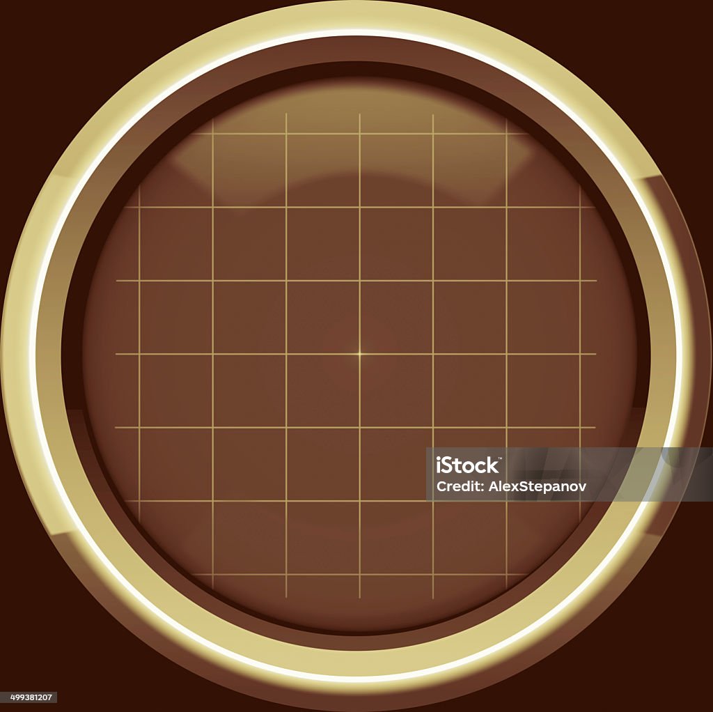 Blank screen of the oscilloscope with grid in brown color The empty screen of an oscillograph with a grid chart in brown tones. Use as a background for your operations, displaying the necessary information or the diagram Appliance Stock Photo