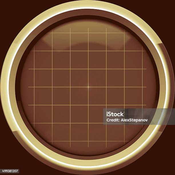 Blank Screen Of The Oscilloscope With Grid In Brown Color Stock Photo - Download Image Now